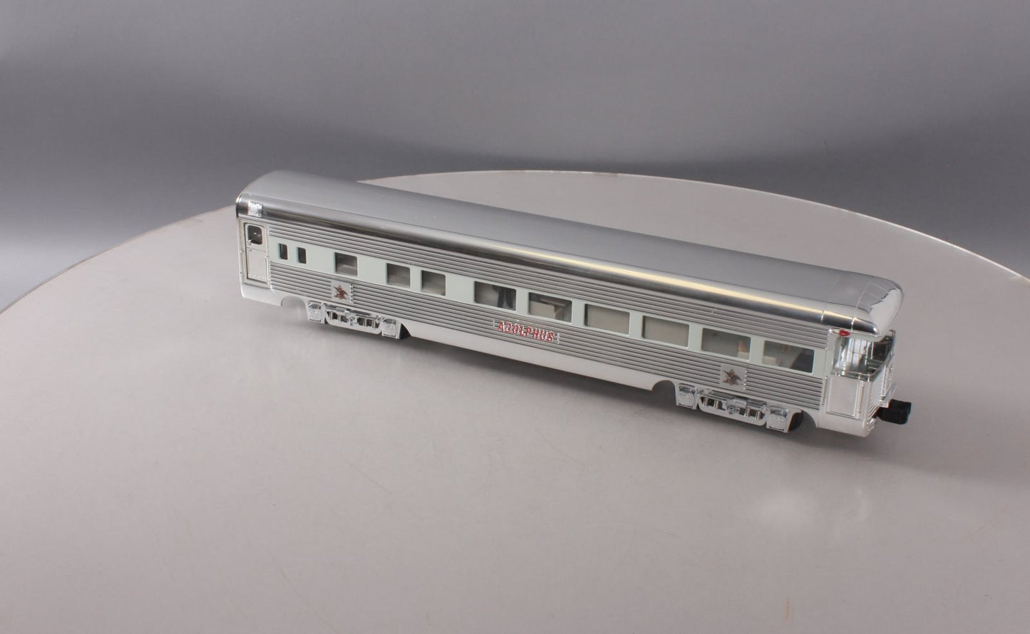 K-Line K4698-0101 O Gauge Busch "Adolphus" 16" Aluminum Business Observation Car LN/Box