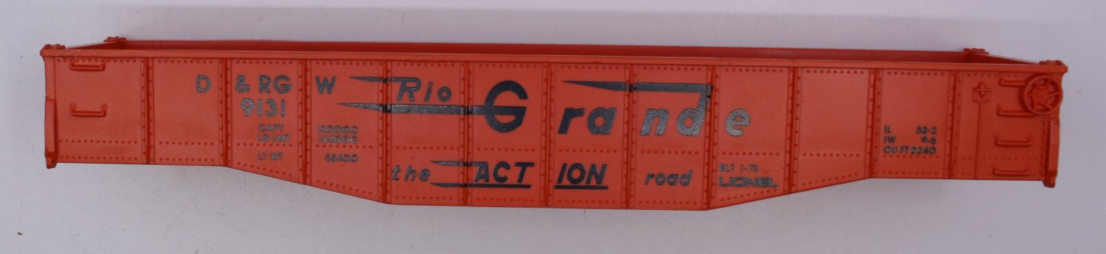 Lionel 9131-1 Rio Grande Gondola Shell