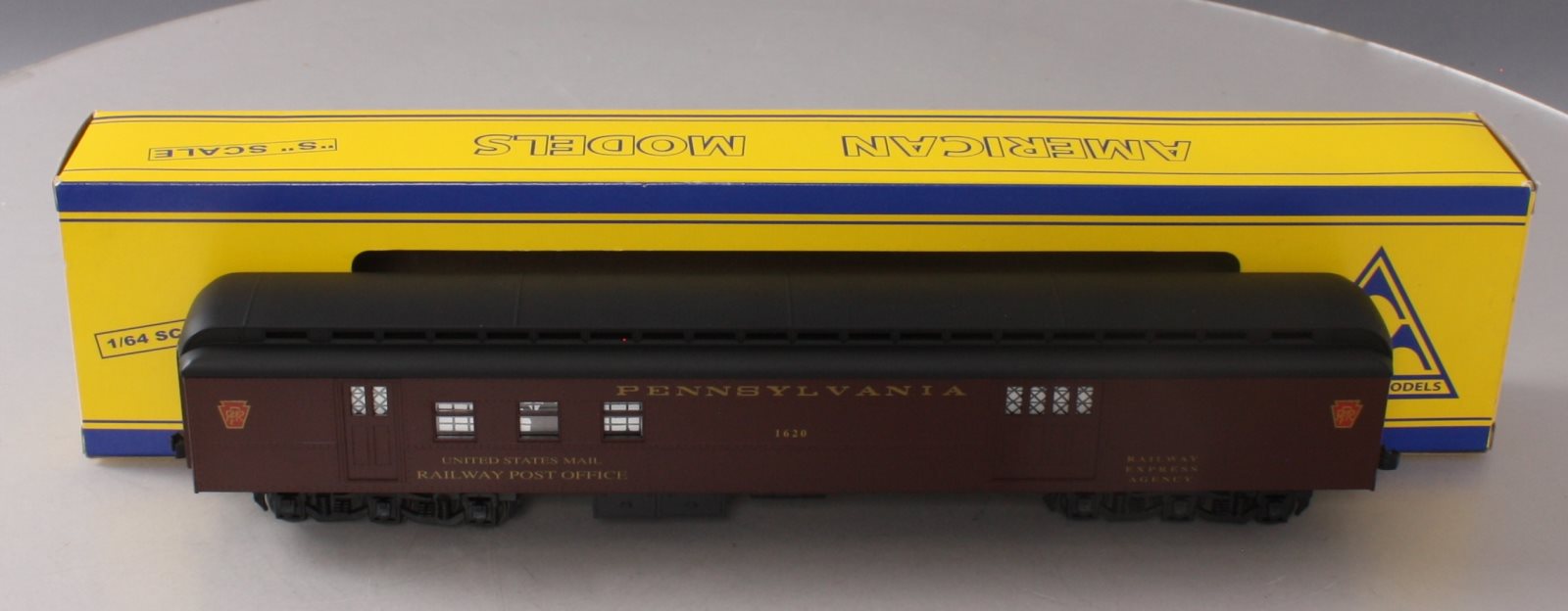 American Models S Pennsylvania Post REA 70' Heavyweight Passenger Car #1620 EX/Box