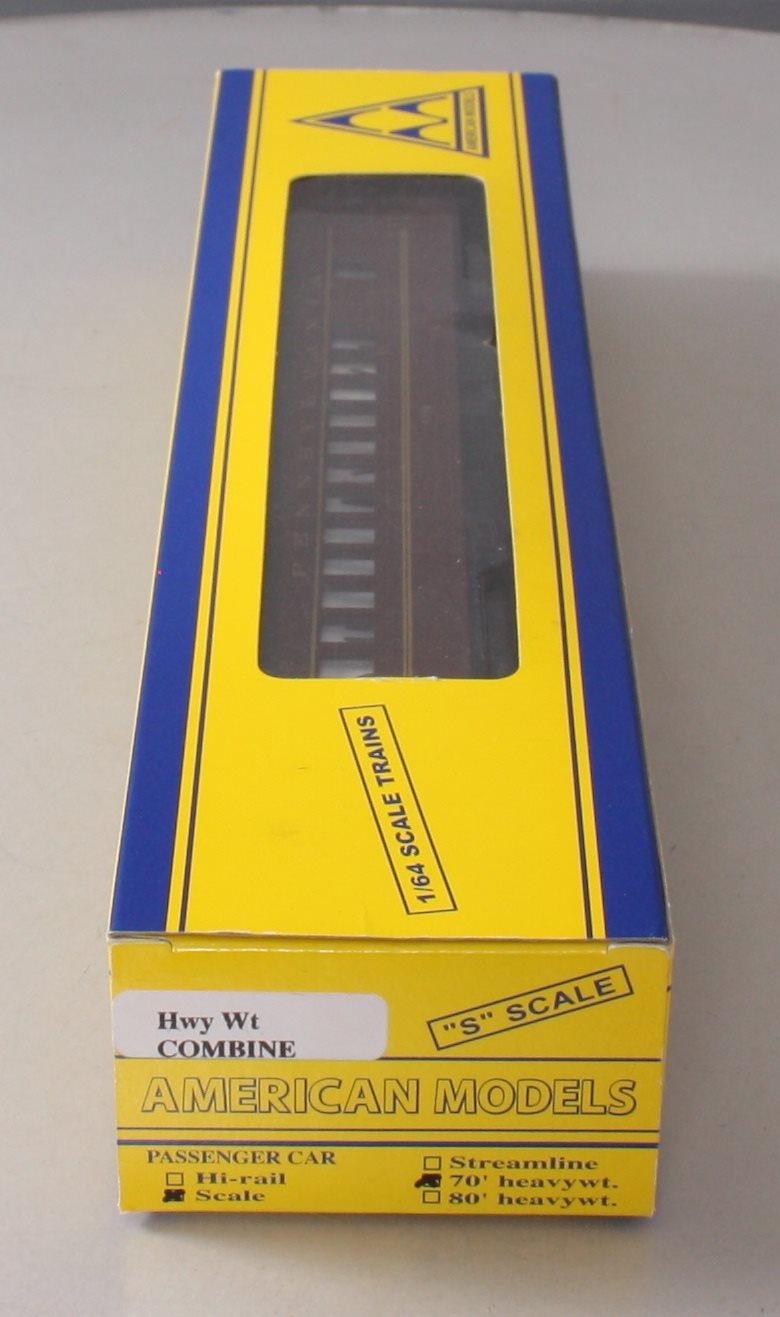 American Models S Pennsylvania Combine 70' Heavyweight Passenger Car #1354 EX/Box