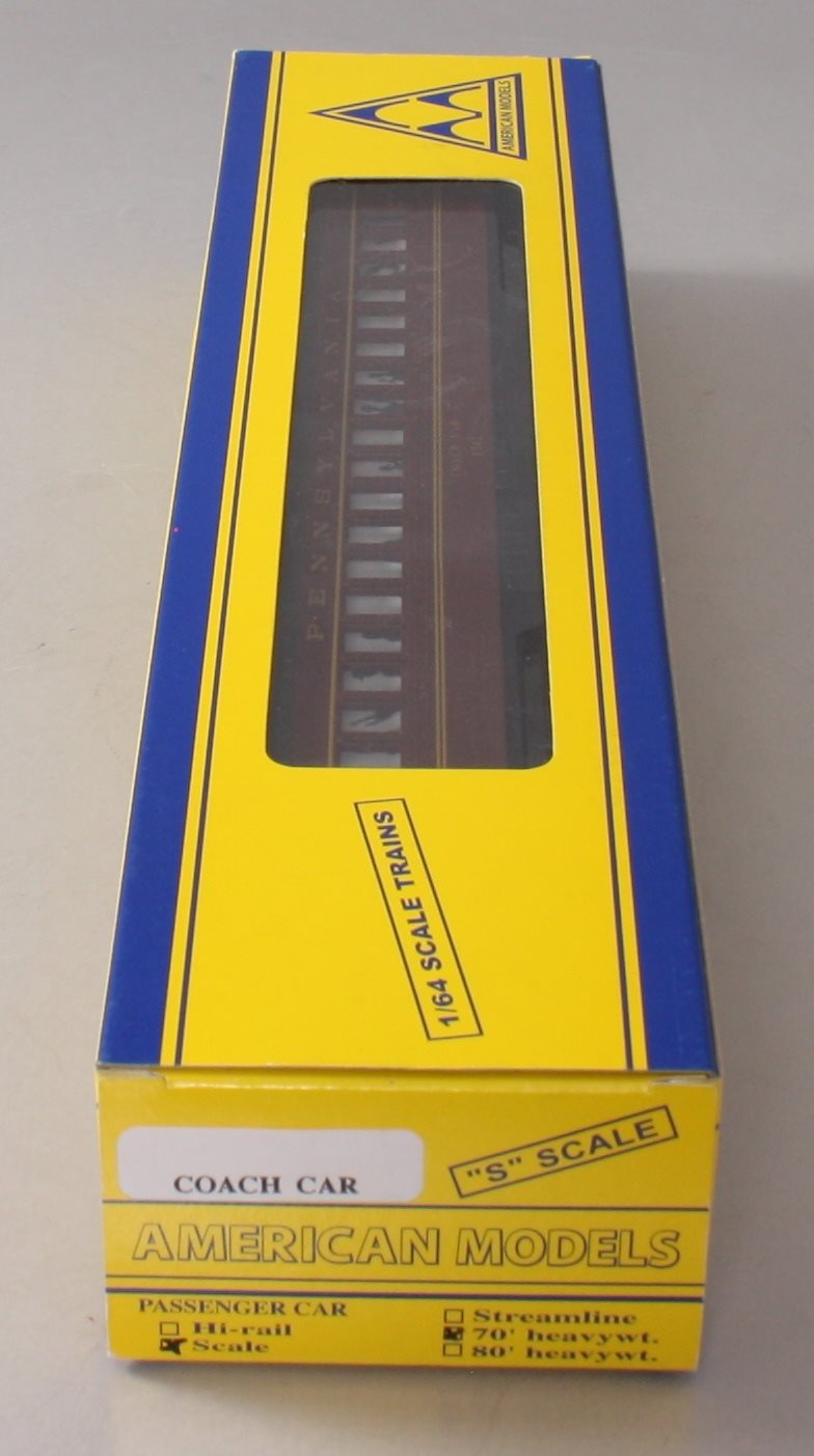 American Models S Pennsylvania 70' Heavyweight Passenger Coach Car #1242 EX/Box