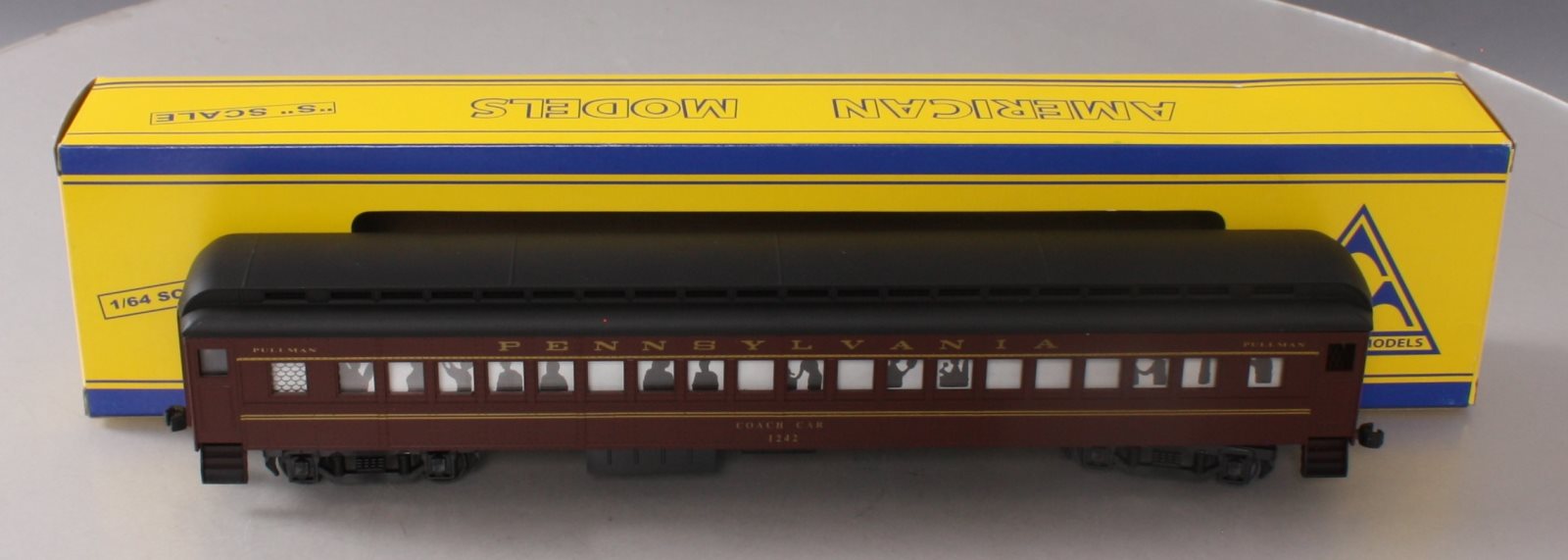 American Models S Pennsylvania 70' Heavyweight Passenger Coach Car #1242 EX/Box