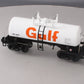 MTH 20-96080 O Gauge Gulf 8000 Gallon Tank Car #38245 LN