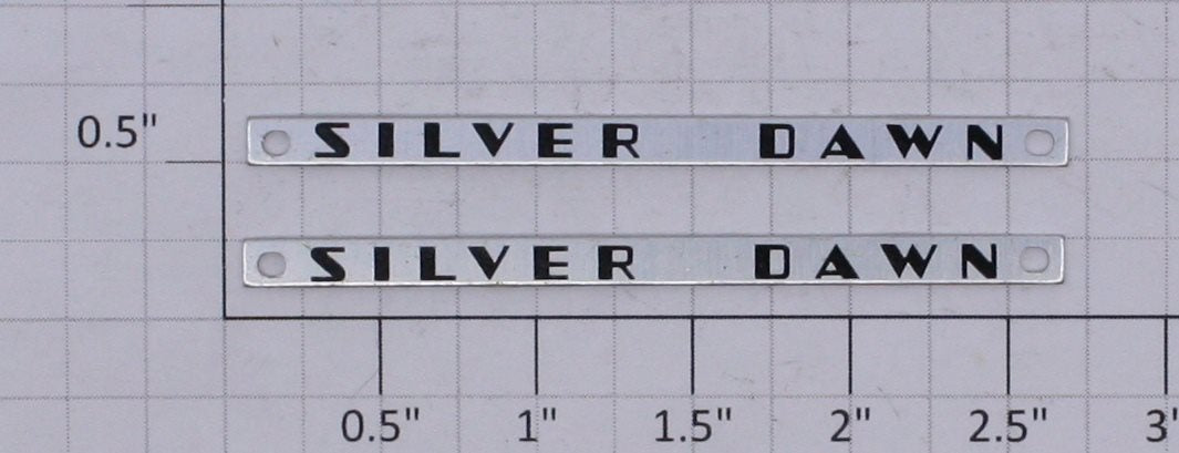 Lionel 2531-47 Silver Dawn Nameplate (Pack of 2)