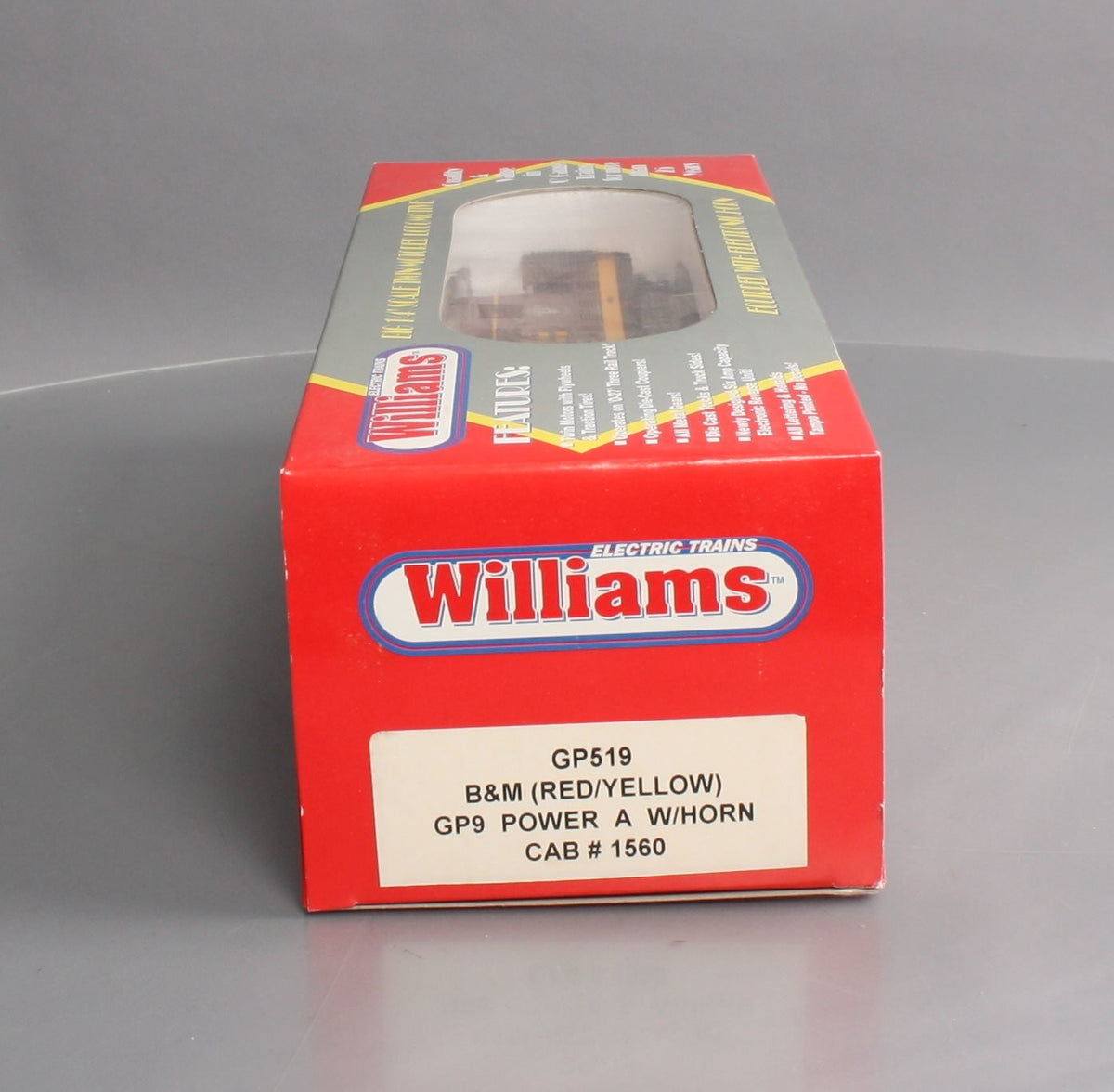 Williams GP519 O Gauge B&M GP-9 Powered Diesel Locomotive w/ Horn LN/Box