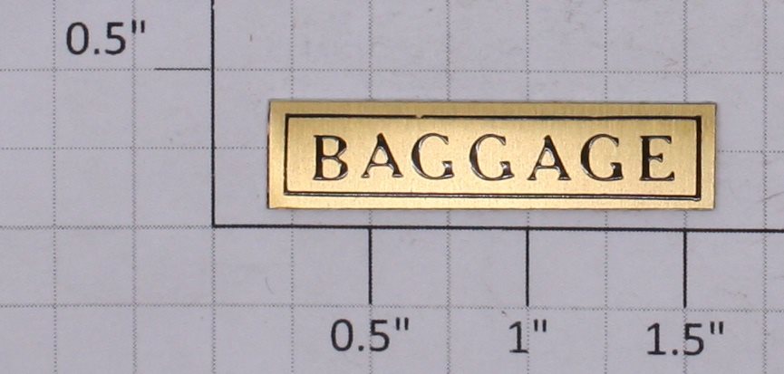 Lionel 126-100 Brass Baggage plate
