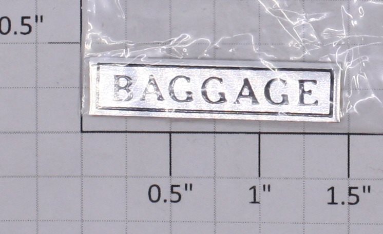 Lionel 126-101 Nickel Baggage Plate