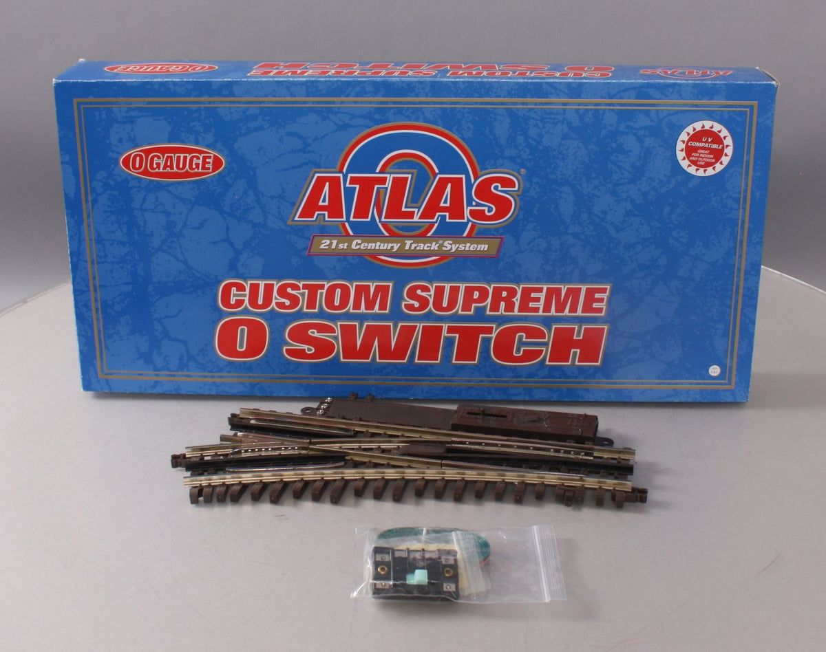 Atlas 6070 O54 Nickel Silver Left Hand Remote Switch Turnout LN/Box