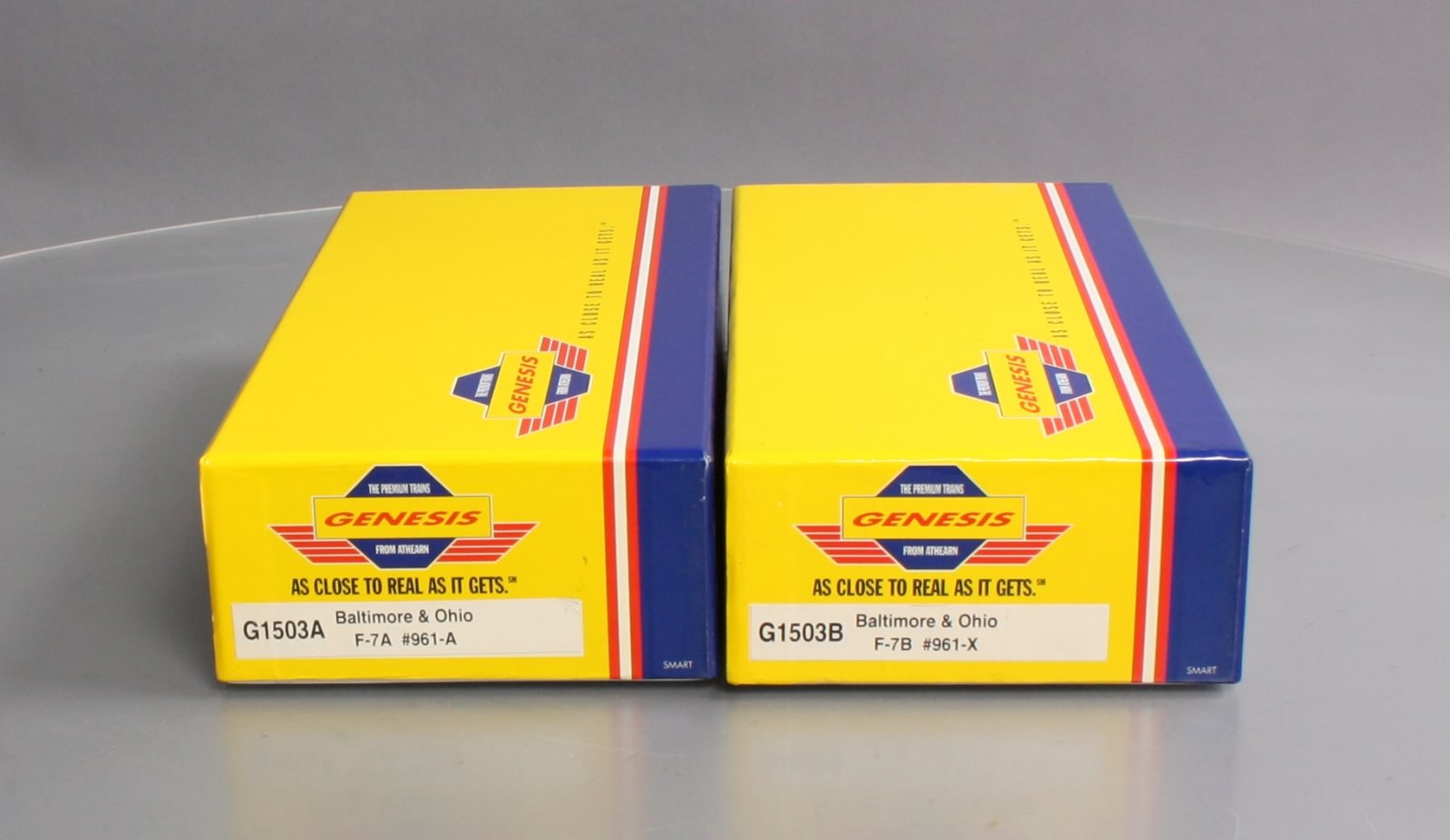 Athearn G1503 HO Scale Baltimore & Ohio F-7 AB Diesel Locomotive Set LN/Box