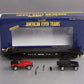 American Flyer 6-44001 S Gauge P&LE Flatcar w/ Vehicles #16002 - TCA Car LN/Box