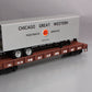 USA Trains R17023 G Chicago Great Western Piggyback Flatcar with Trailer