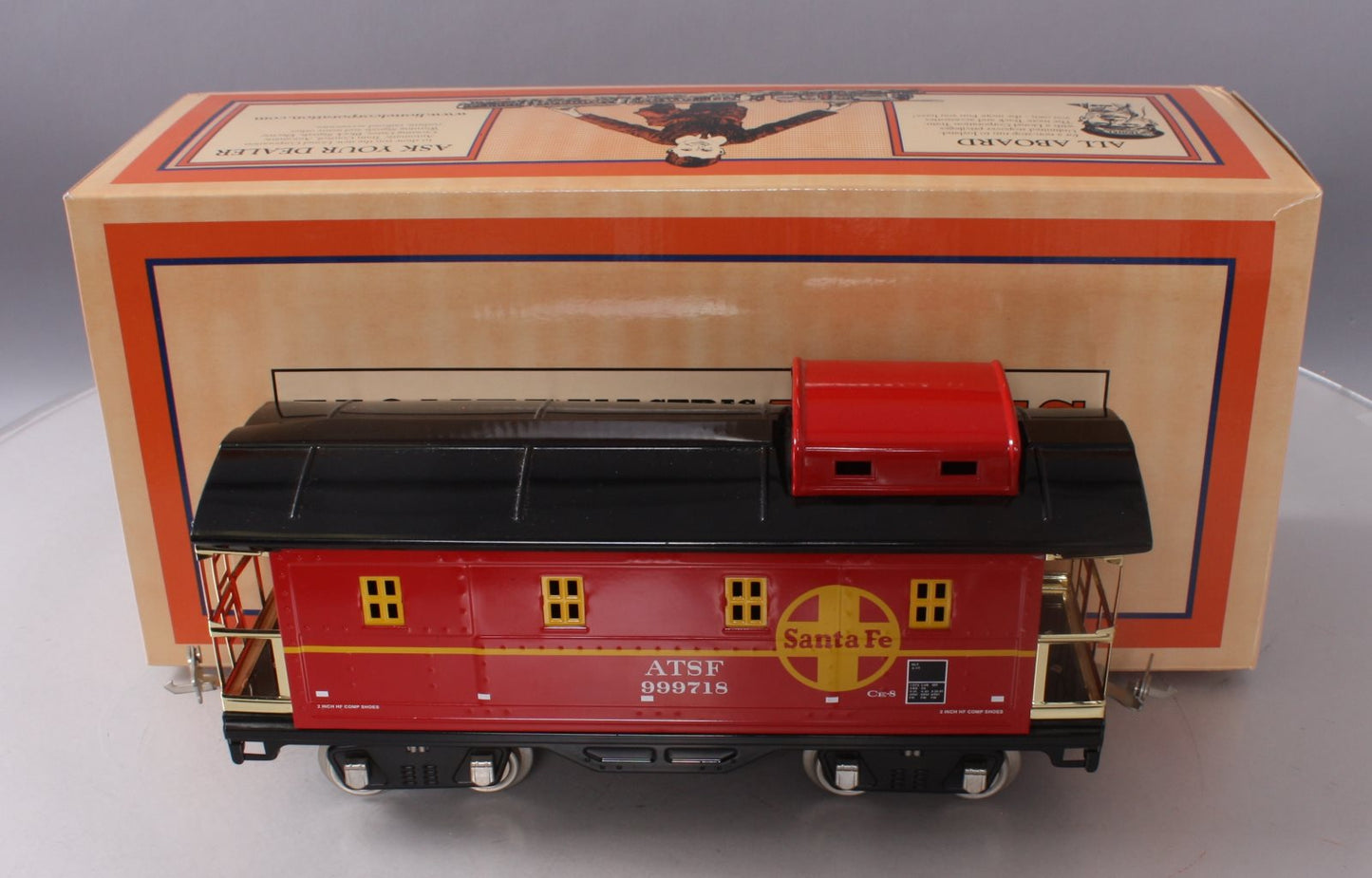MTH 11-30130 Std Gauge Santa Fe Illuminated Caboose #999718 LN/Box