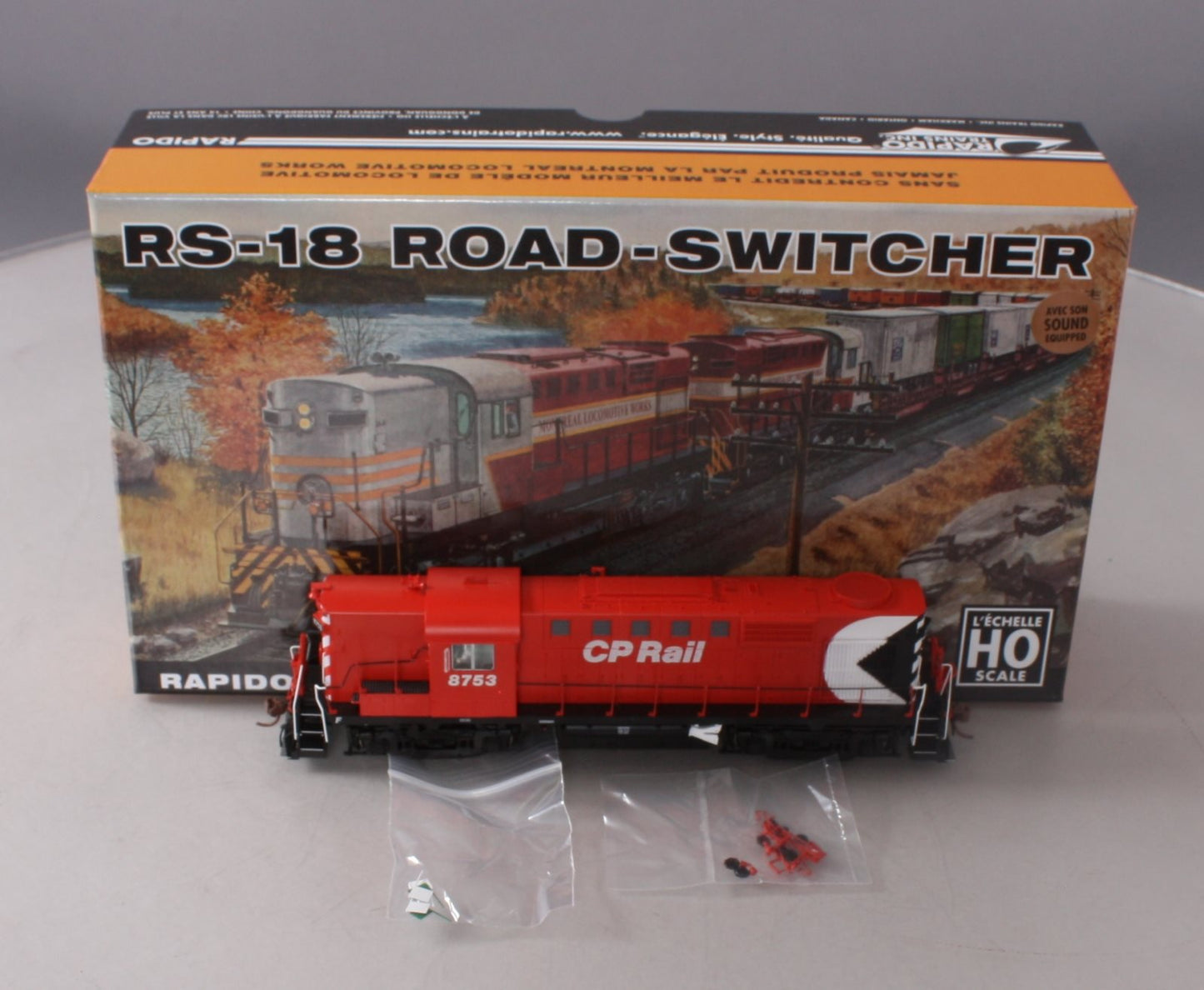 Rapido Trains 32539 HO CP Rail RS-18 Diesel Locomotive #8753