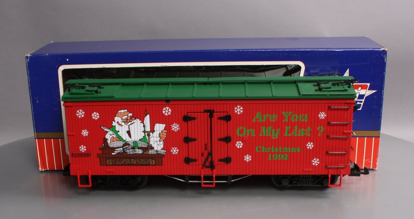 USA Trains R-1301 G Scale 1992 Christmas Reefer LN/Box