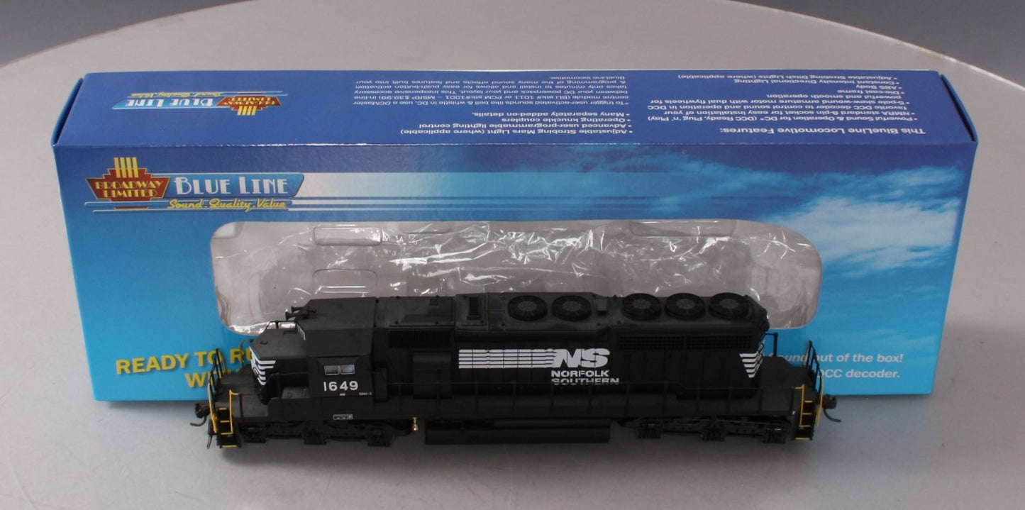 Broadway Limited 5013 HO Norfolk Southern EMD SD40-2 Low Hood #1649