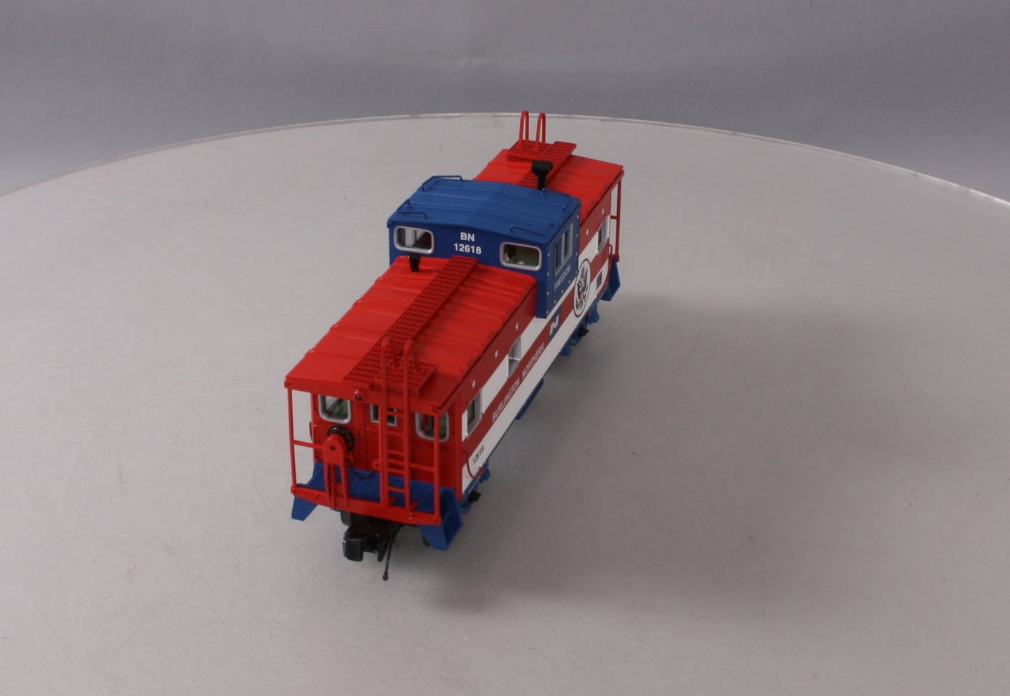 MTH 20-91425 O Gauge Extended Vision Caboose Burlington Northern #12618 LN/Box
