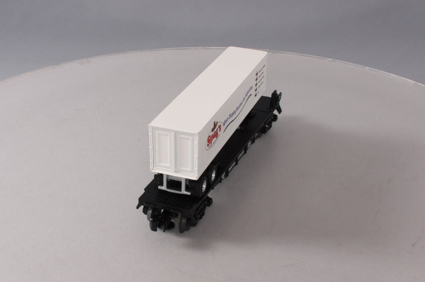 Lionel 6-58522 O Gauge NETCA 2012 Grafton & Upton Flatcar with Spag's Trailer LN/Box
