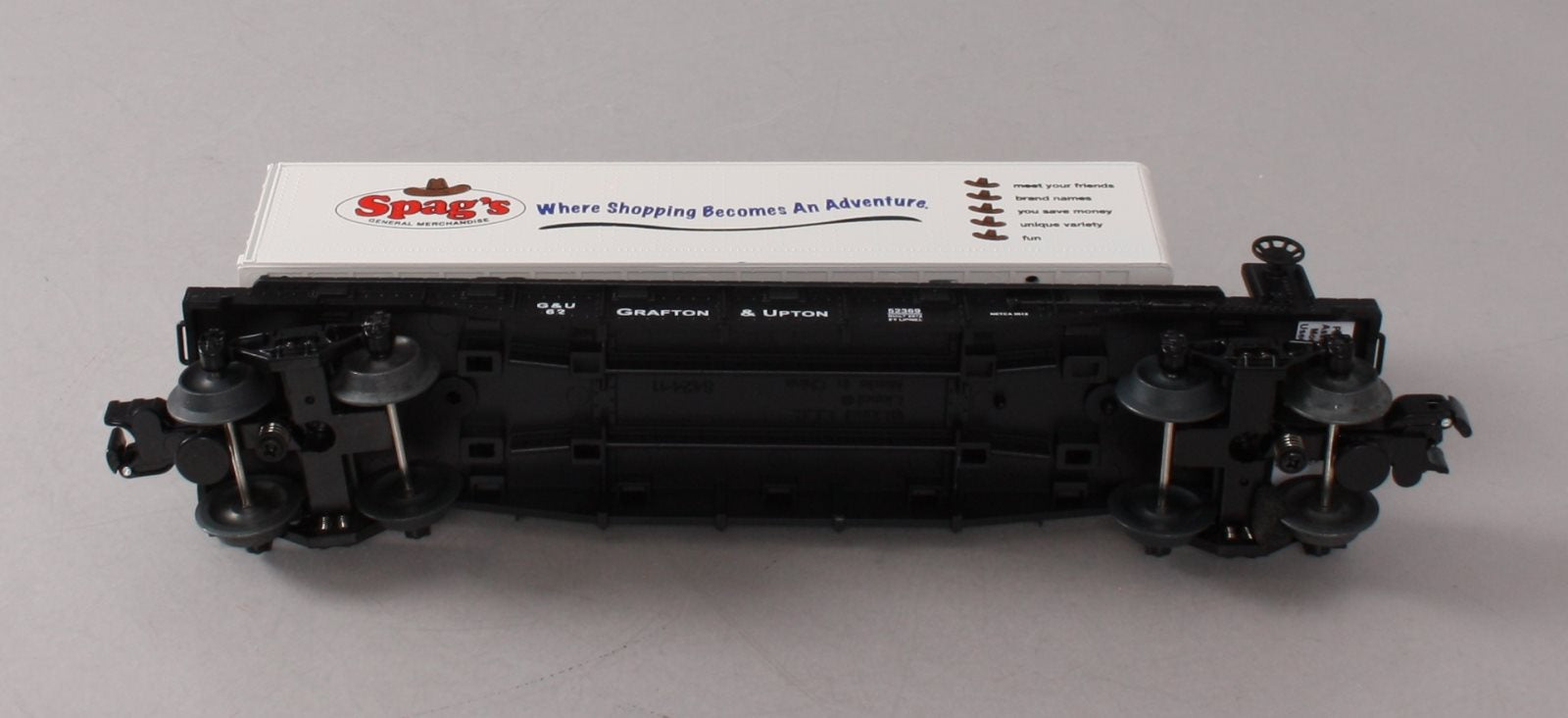 Lionel 6-58522 O Gauge NETCA 2012 Grafton & Upton Flatcar with Spag's Trailer LN/Box