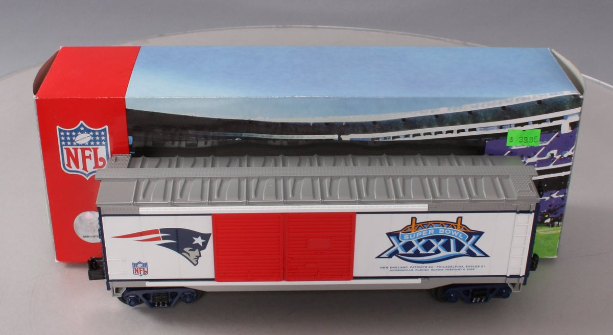 MTH 30-74274 O Scale NFL New England Patriots Superbowl Boxcar LN/Box
