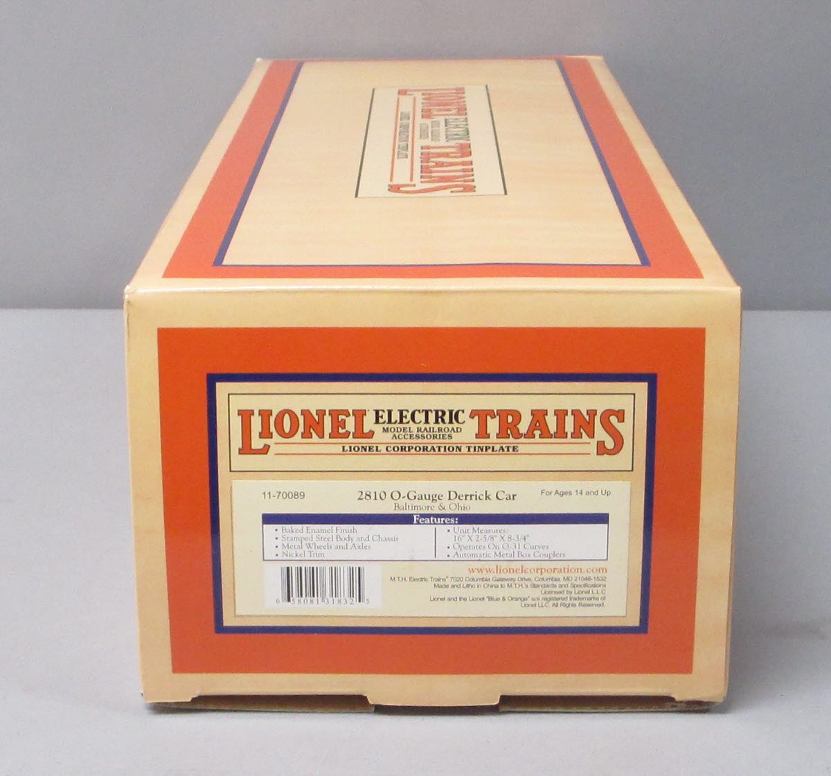 MTH 11-70089 2810 O Guage Derrick Car Baltimore & Ohio LN/Box