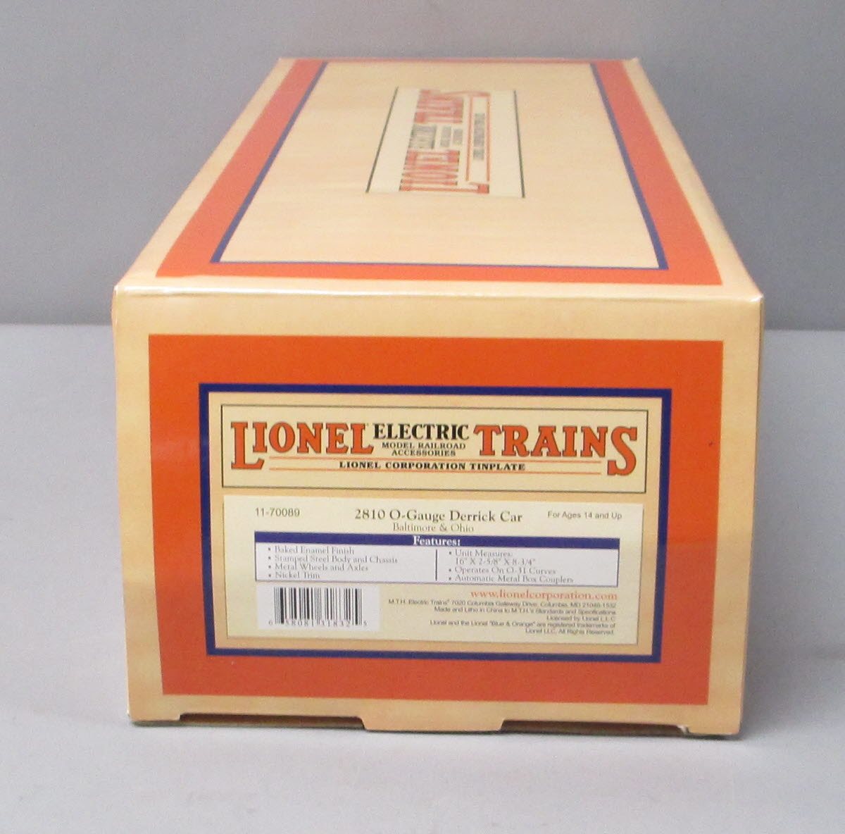 MTH 11-70089 2810 O Guage Derrick Car Baltimore & Ohio LN/Box