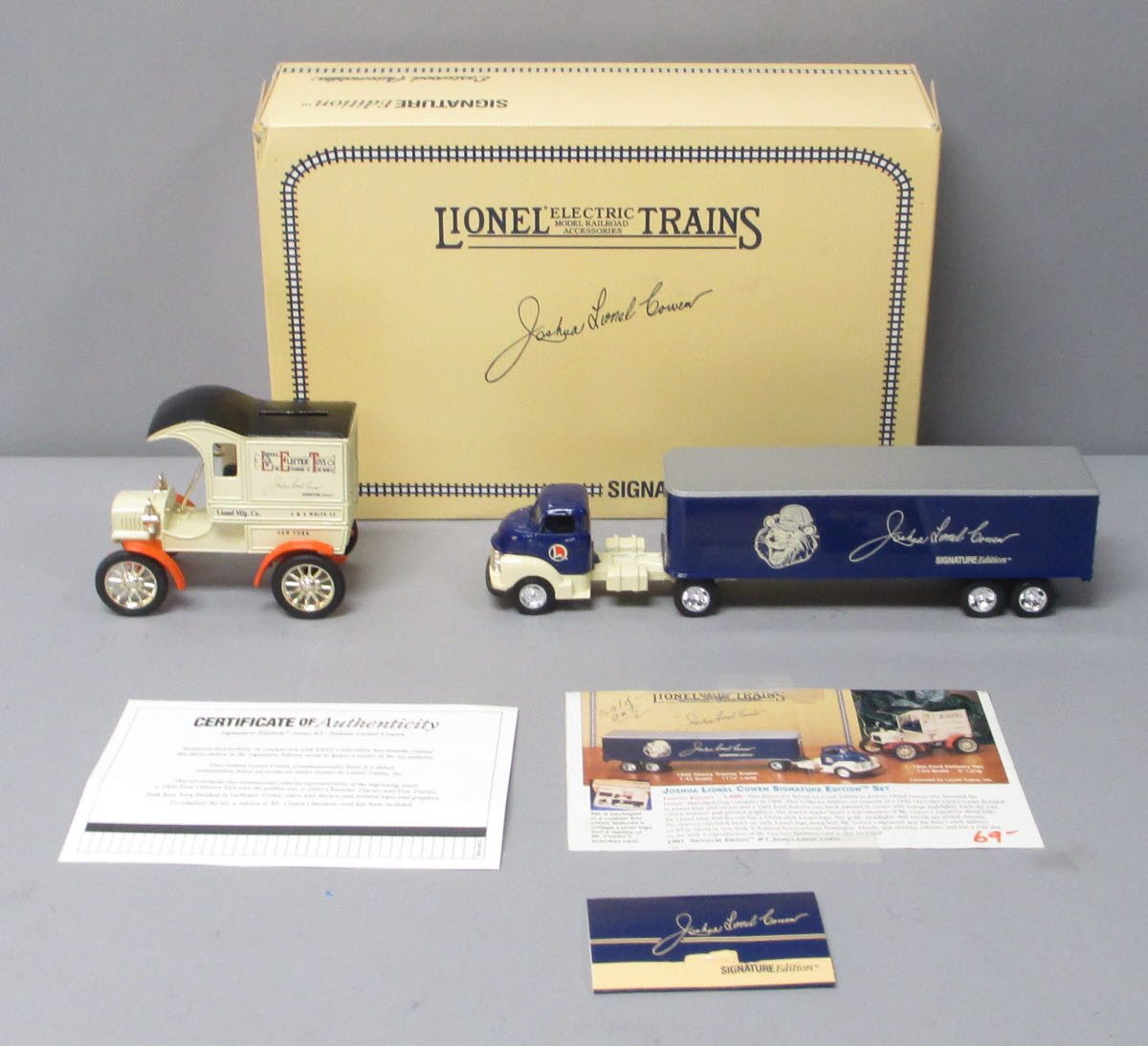 Lionel B557 Eastwood Lionel Joshua Lionel Cowen Signature Edition Trucks LN/Box