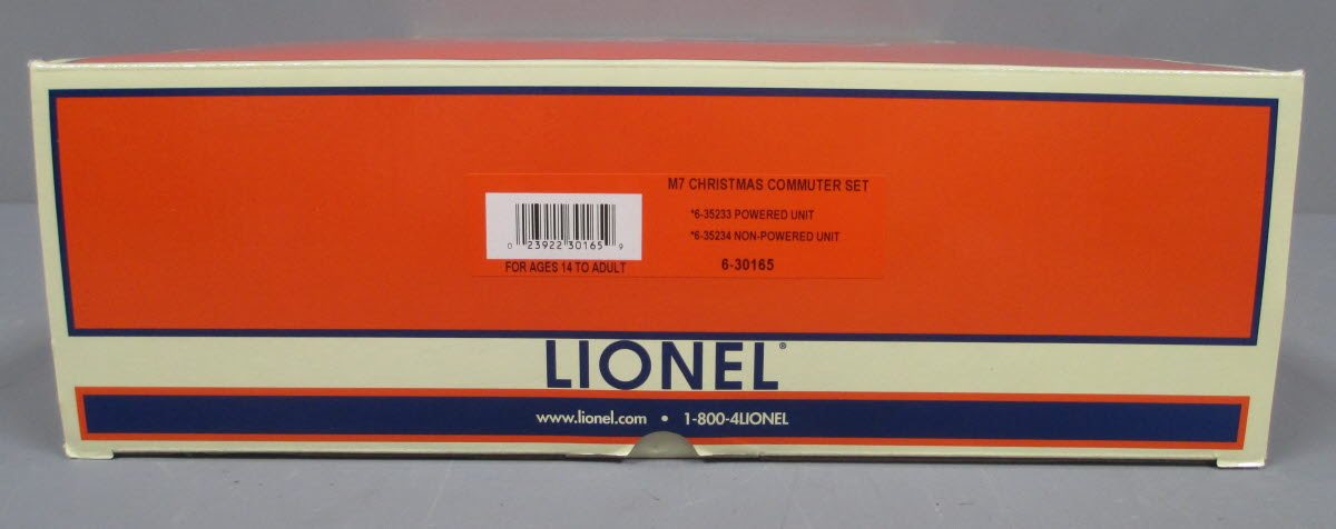 Lionel 6-30165 O Gauge Candy Cane Transit M7 Commuter Set LN/Box