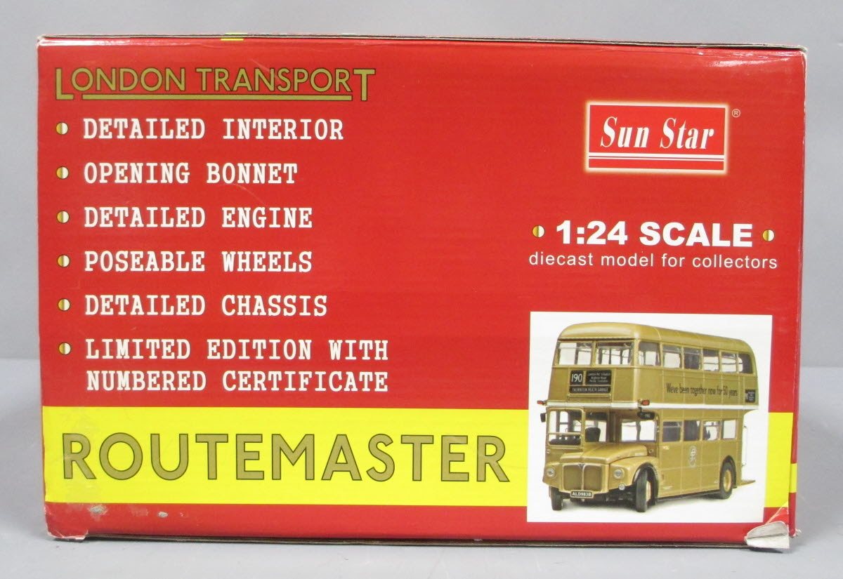 Sunstar 2911 1:24 50th Anniversary Of London Transport-Gold Limited Edition