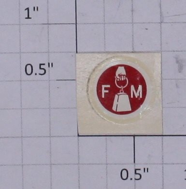 Lionel 2321-16 FM Sticker Decal with Adhesive