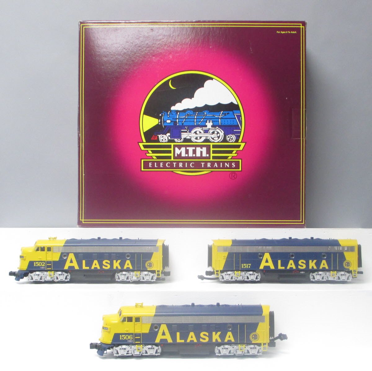 MTH 20-2645-1 O Gauge Alaska F-7 ABA Diesel Engine Set w/PS 2.0 #1502/1506/1517 LN/Box