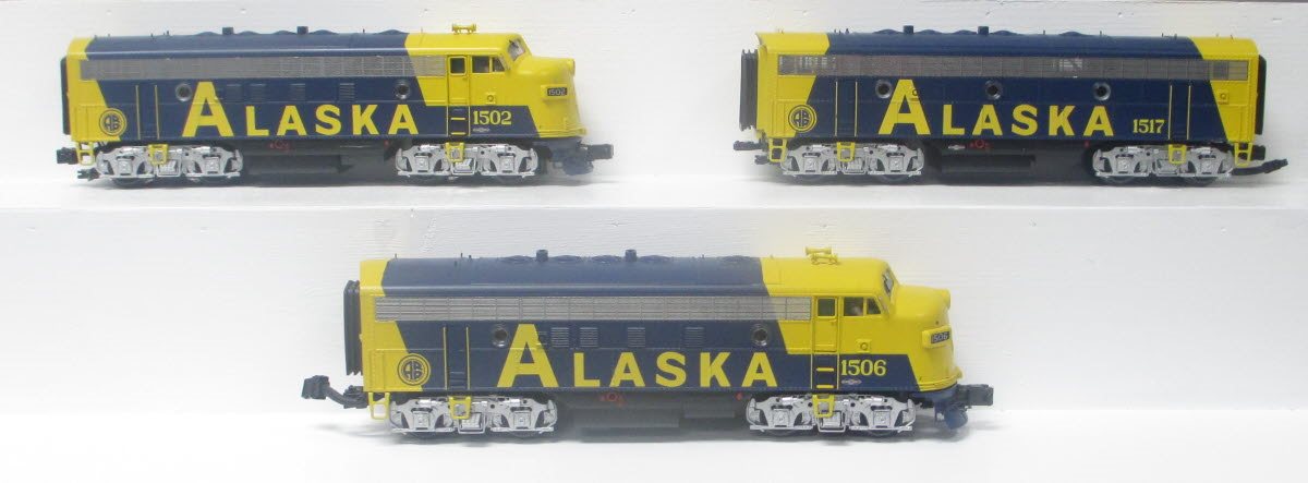 MTH 20-2645-1 O Gauge Alaska F-7 ABA Diesel Engine Set w/PS 2.0 #1502/1506/1517 LN/Box