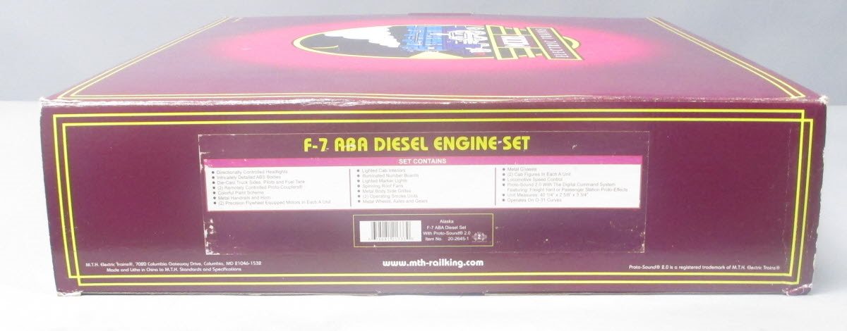 MTH 20-2645-1 O Gauge Alaska F-7 ABA Diesel Engine Set w/PS 2.0 #1502/1506/1517 LN/Box