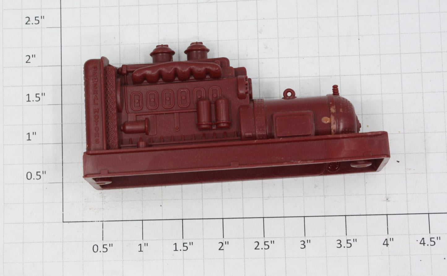 Lionel 6520-17 Maroon Diesel Motor & Housing - Missing Generater Cover