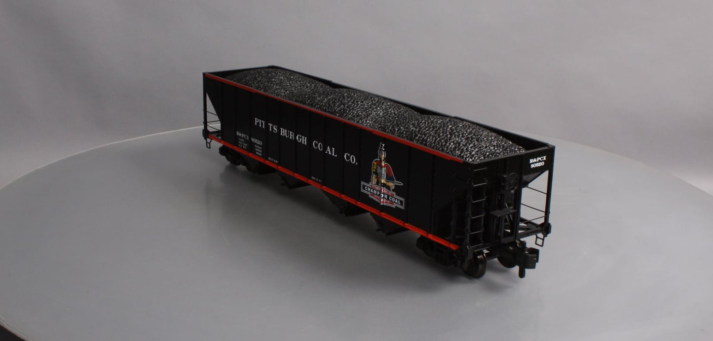 MTH 70-75062 G Scale Pitts Coal Co. Railking 4 Bay Metal Wheels Hopper #80520