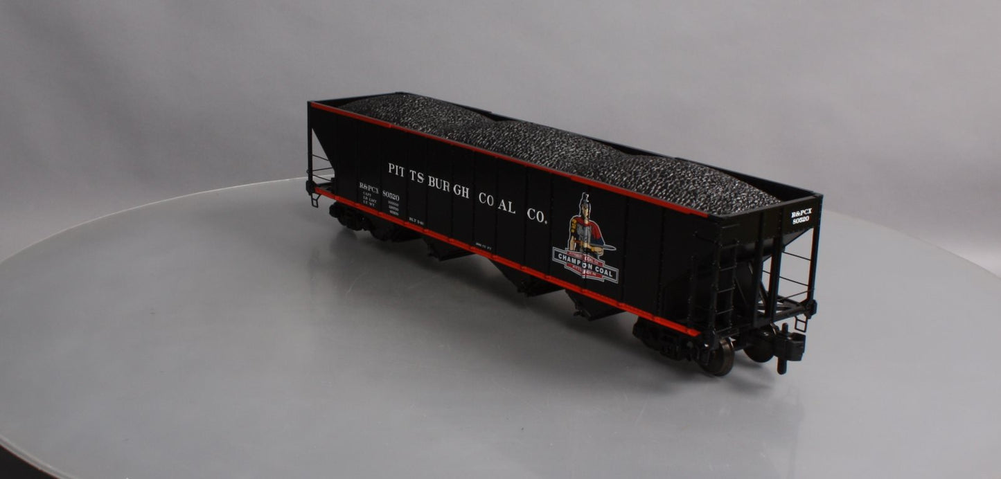 MTH 70-75062 G Scale Pitts Coal Co. Railking 4 Bay Metal Wheels Hopper #80520