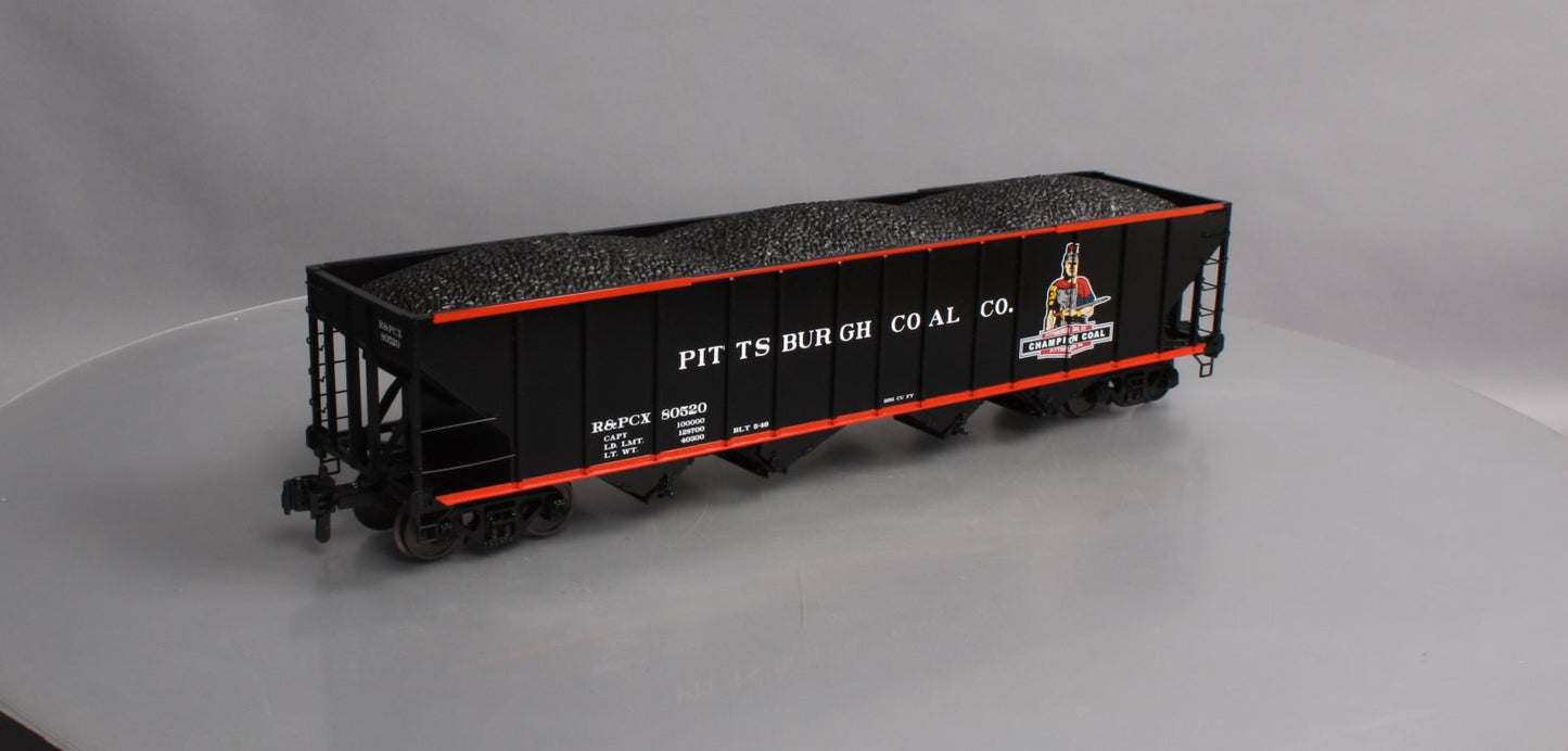 MTH 70-75062 G Scale Pitts Coal Co. Railking 4 Bay Metal Wheels Hopper #80520