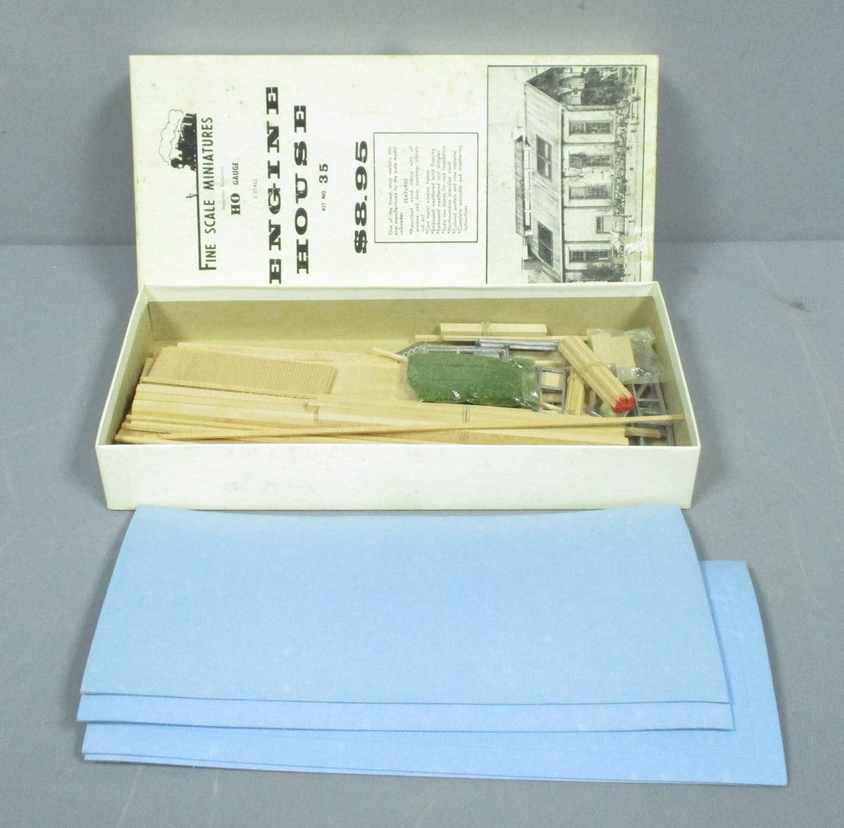 Fine Scale Miniatures 35 HO Scale Two-Stall Engine House Laser-Cut Building Kit