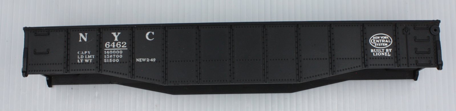 Lionel 6462-2 Black Gondola Shell with Frame