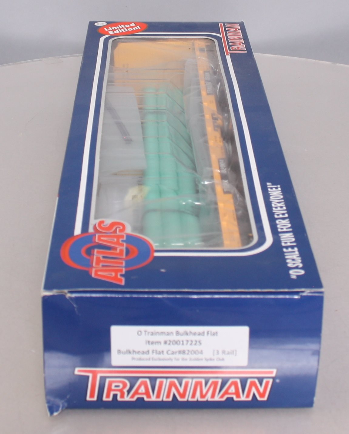 Atlas 2001722S O Gauge Trailer Train Bulkhead Flatcar #82004 (3-Rail) LN/Box