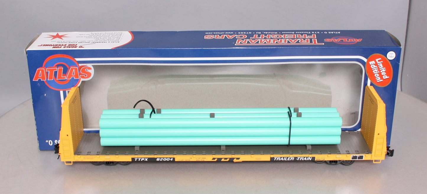 Atlas 2001722S O Gauge Trailer Train Bulkhead Flatcar #82004 (3-Rail) LN/Box