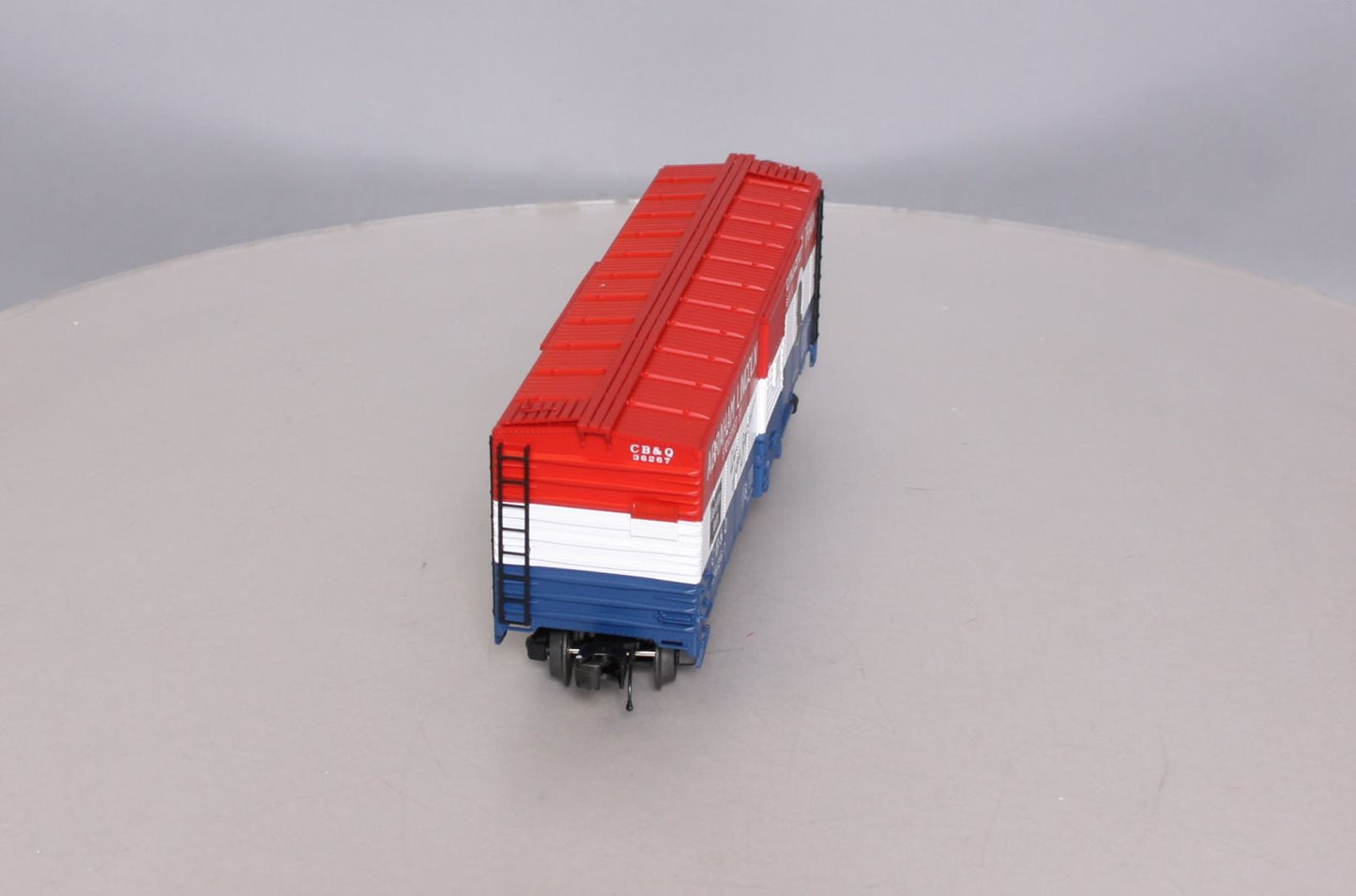 MTH 20-93521 O Gauge CB&Q 1947 Friendship Train 40' AAR Box Car #36267 LN/Box
