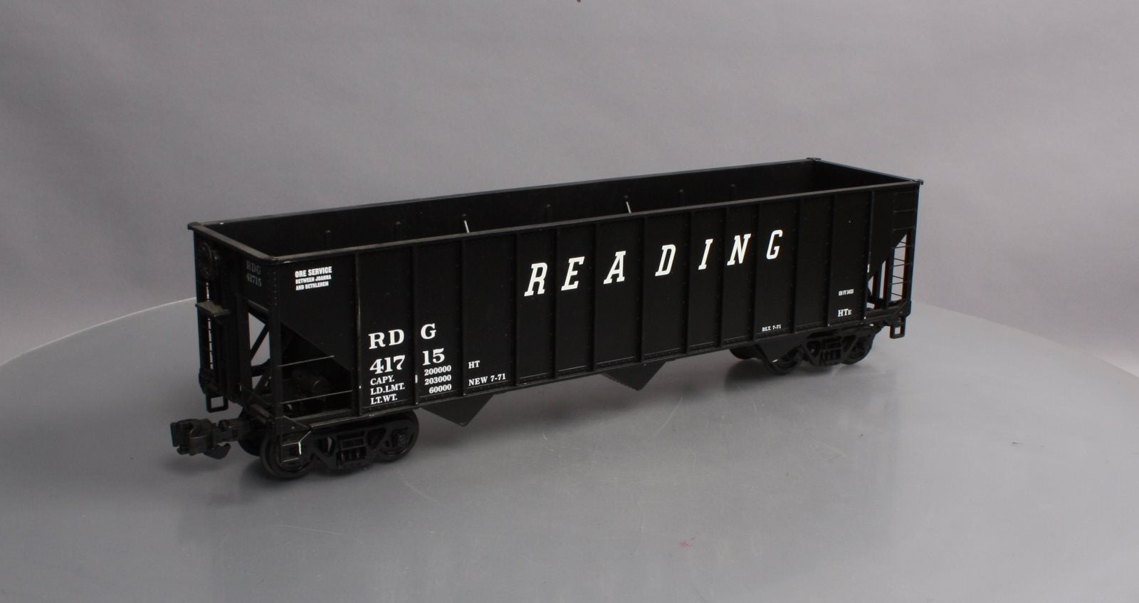Aristo-Craft 41423 G Scale Reading 3 Bay 100 Ton Coal Hopper #41715 LN/Box
