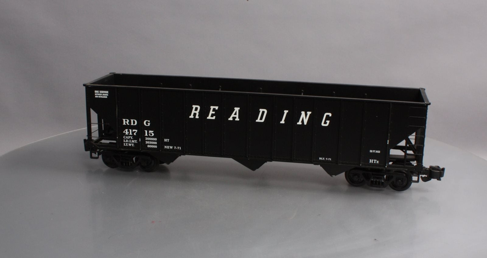 Aristo-Craft 41423 G Scale Reading 3 Bay 100 Ton Coal Hopper #41715 LN/Box