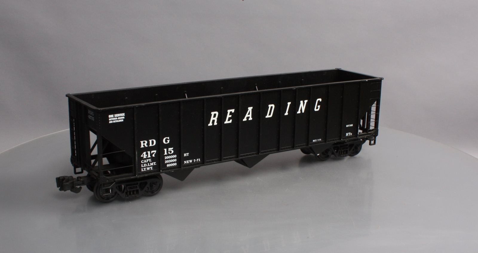 Aristo-Craft 41423 G Scale Reading 3 Bay 100 Ton Coal Hopper #41715 LN/Box