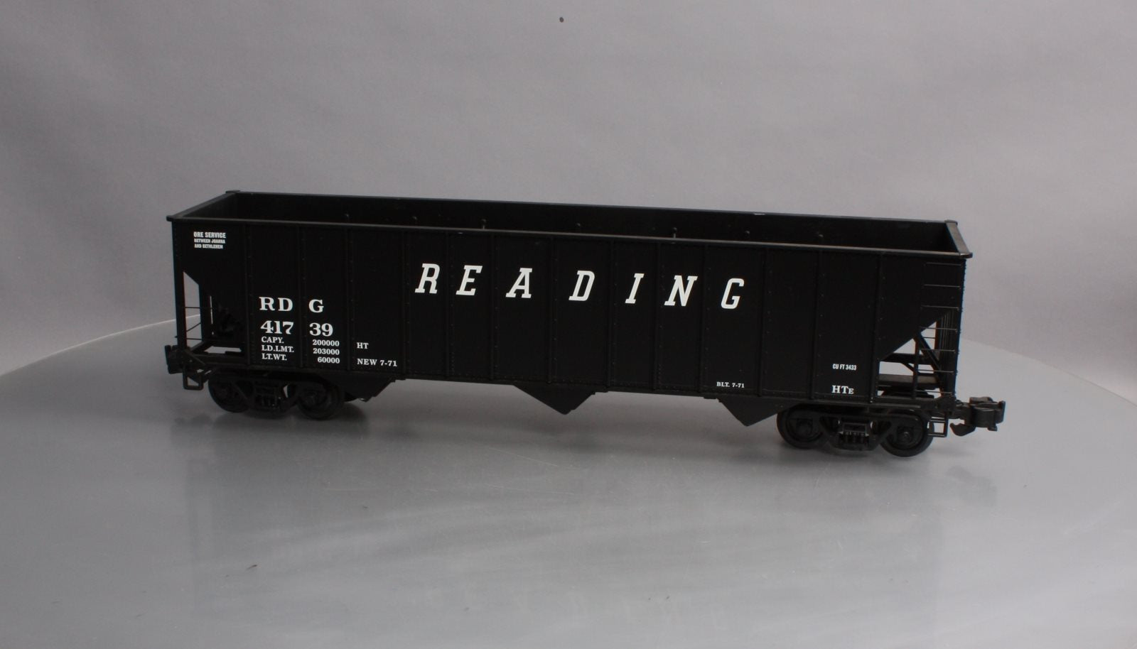Aristo-Craft 41423 G Scale Reading 3 Bay 100 Ton Coal Hopper #41739 LN/Box