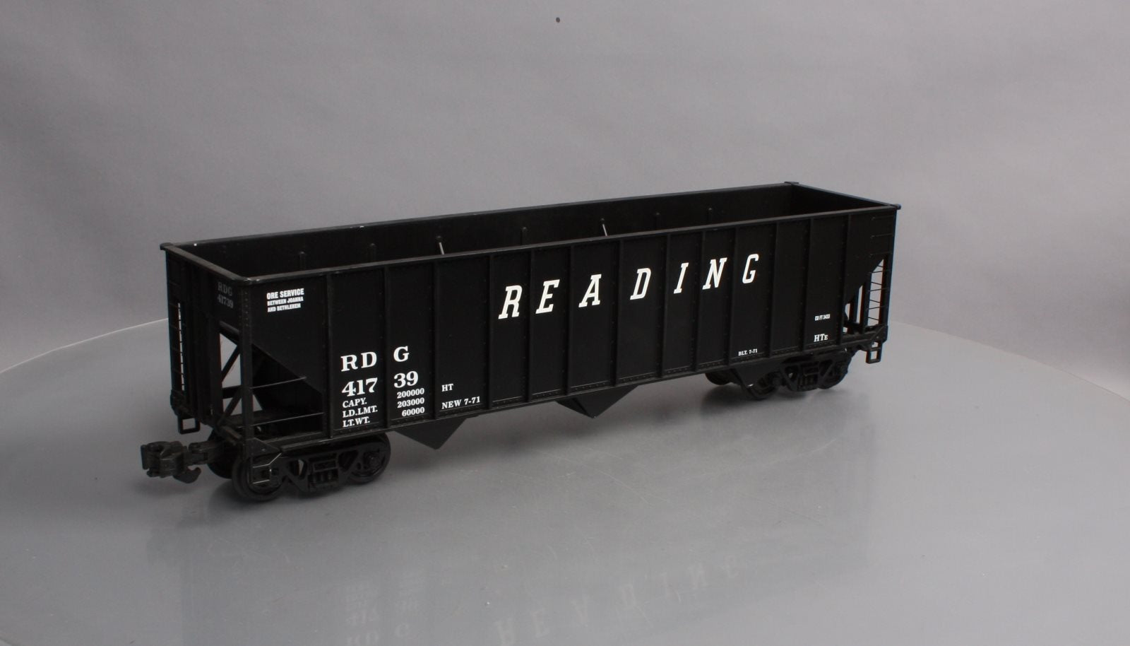 Aristo-Craft 41423 G Scale Reading 3 Bay 100 Ton Coal Hopper #41739 LN/Box