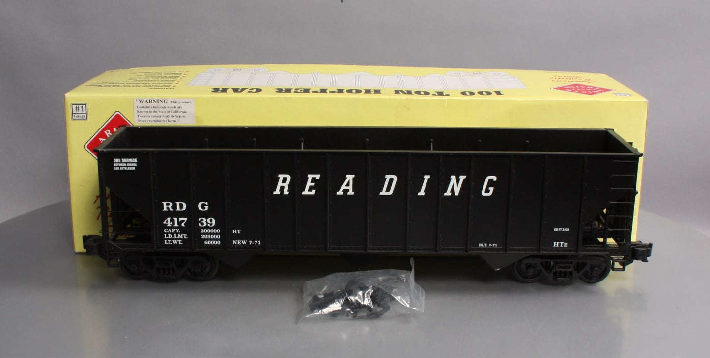 Aristo-Craft 41423 G Scale Reading 3 Bay 100 Ton Coal Hopper #41739 LN/Box
