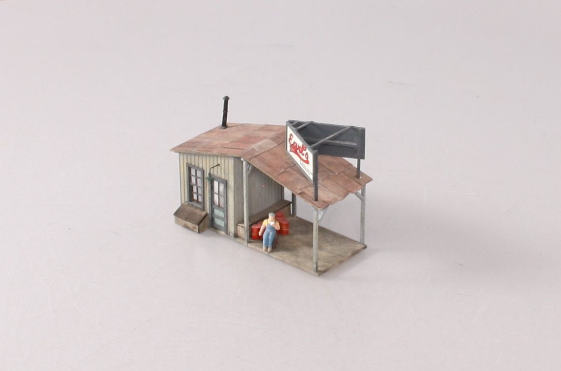 Bar Mills 0802 HO Earls Oil Co. Laser Cut Building - Assembled