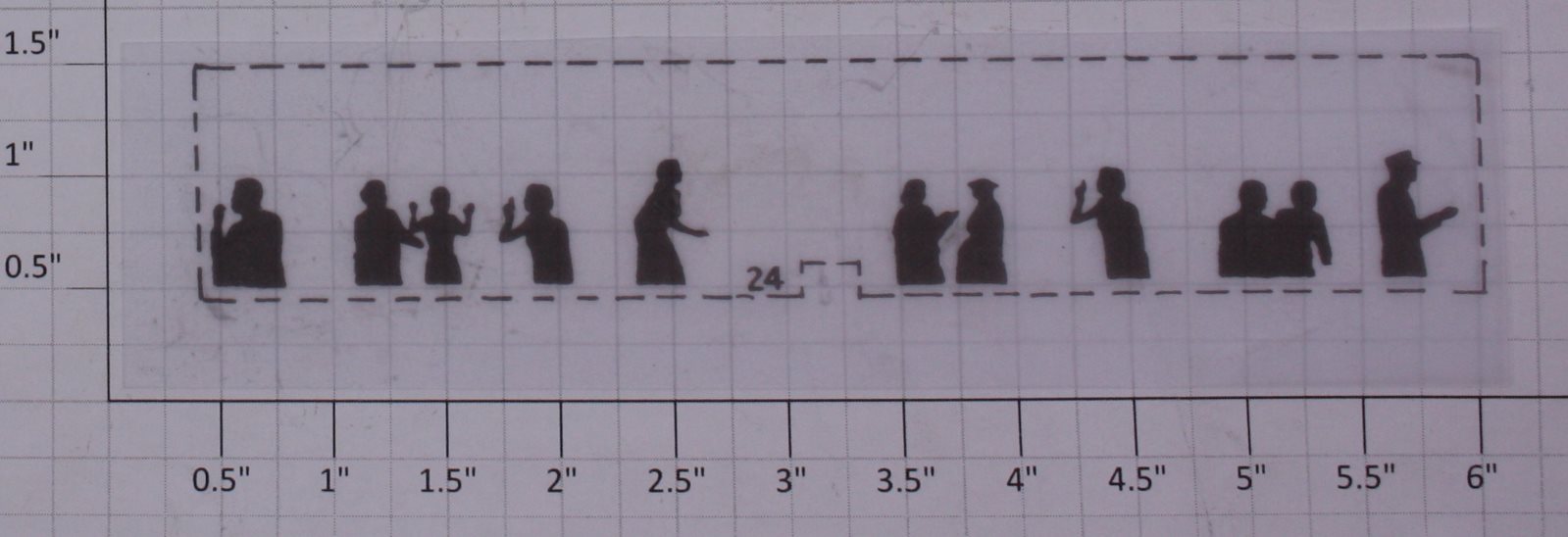 Lionel 2625-24 Madison Car Silhouette Window Strip #24