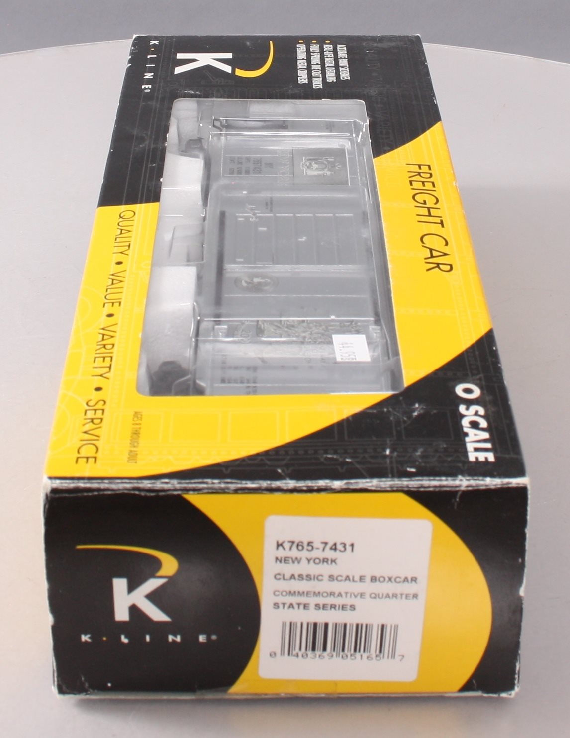 K-Line K765-7431 O Gauge New York Quarter Boxcar LN/Box